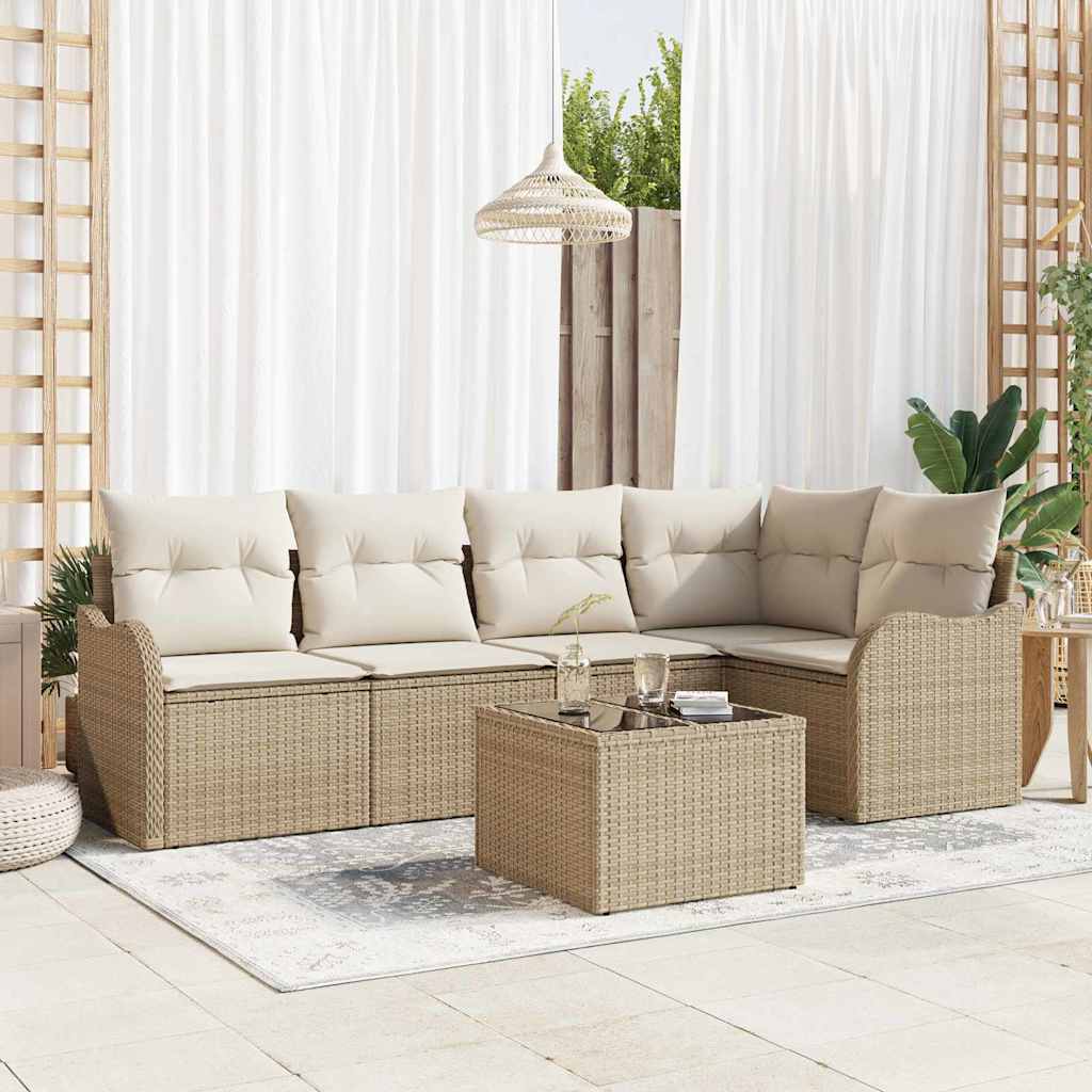 vidaXL Tuinbank Set met opslag 5 pcs Zwart poly rattan