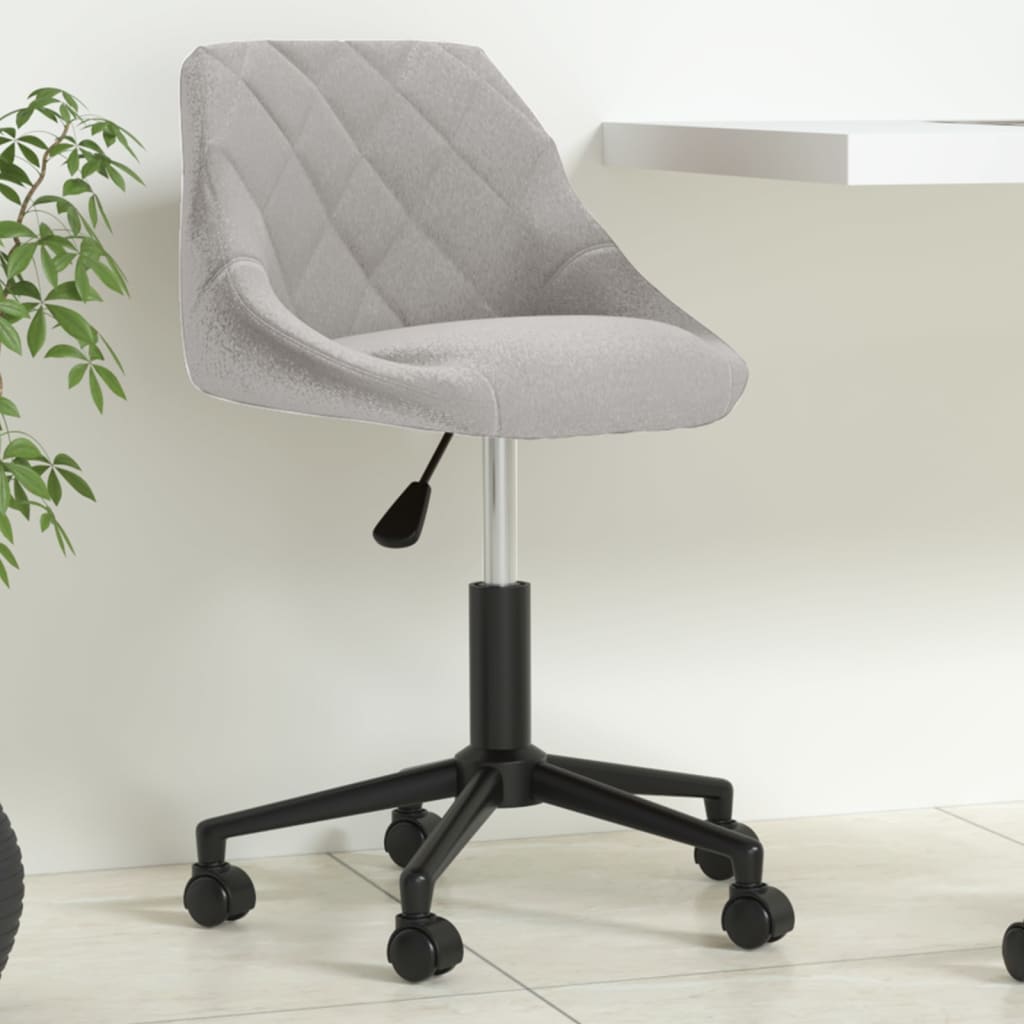 vidaXL Swivel Office Chair Velvet Black