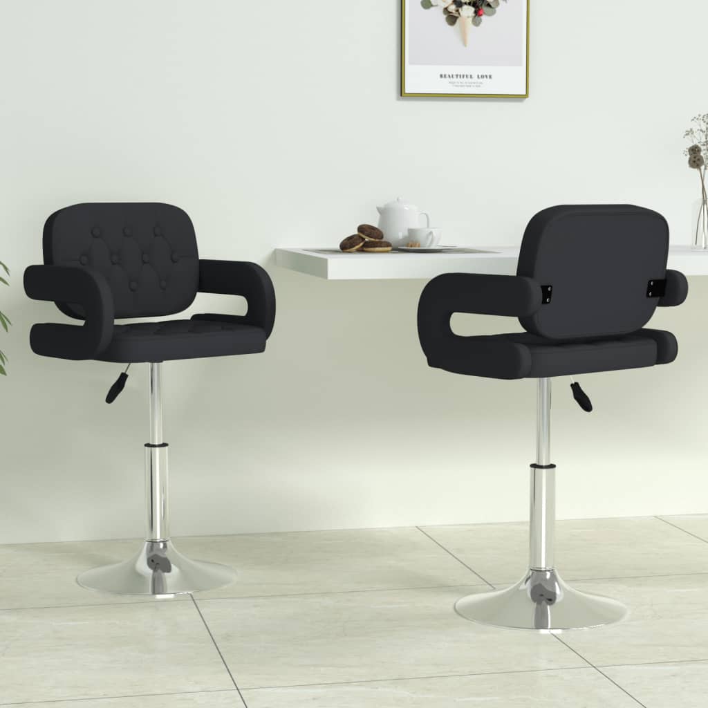 vidaXL Eetkamerstoelen draaibaar 4 st kunstleer wit