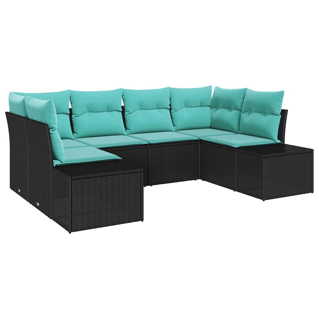 vidaXL Tuinbank Set 6 st 6-Aantal zitplaatsen Bruin en Rood