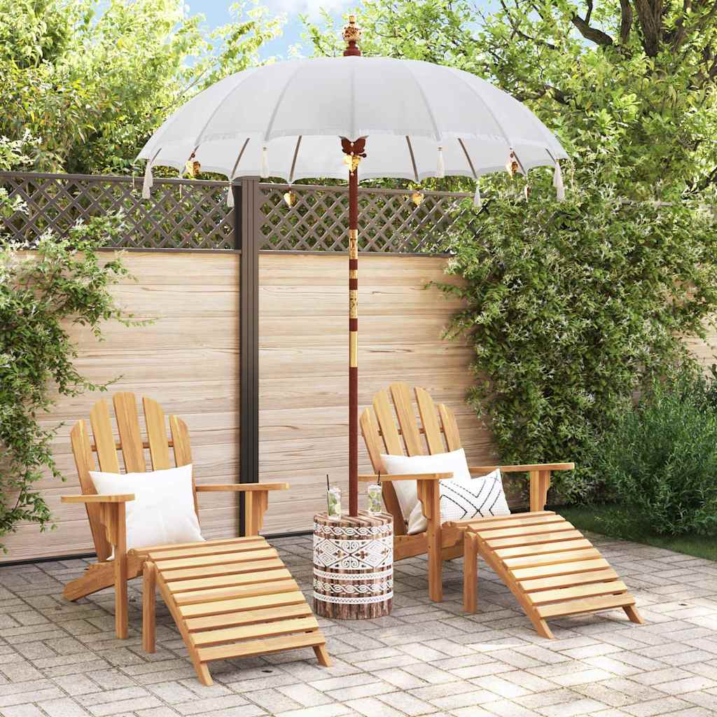 vidaXL Balinese parasol met basis Crème 185 x 185 x 260 cm Katoen