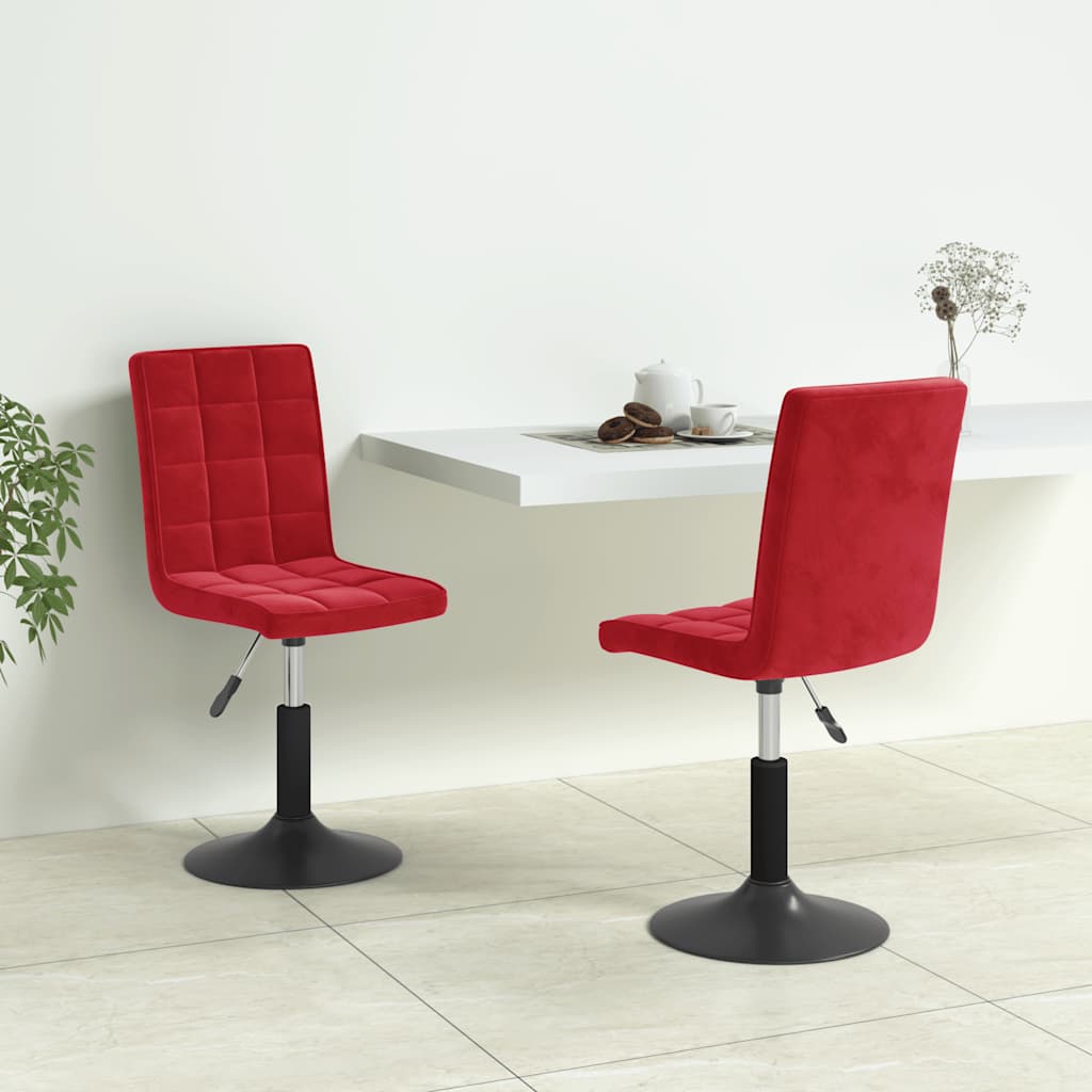 vidaXL Eetkamerstoelen draaibaar 4 st fluweel zwart