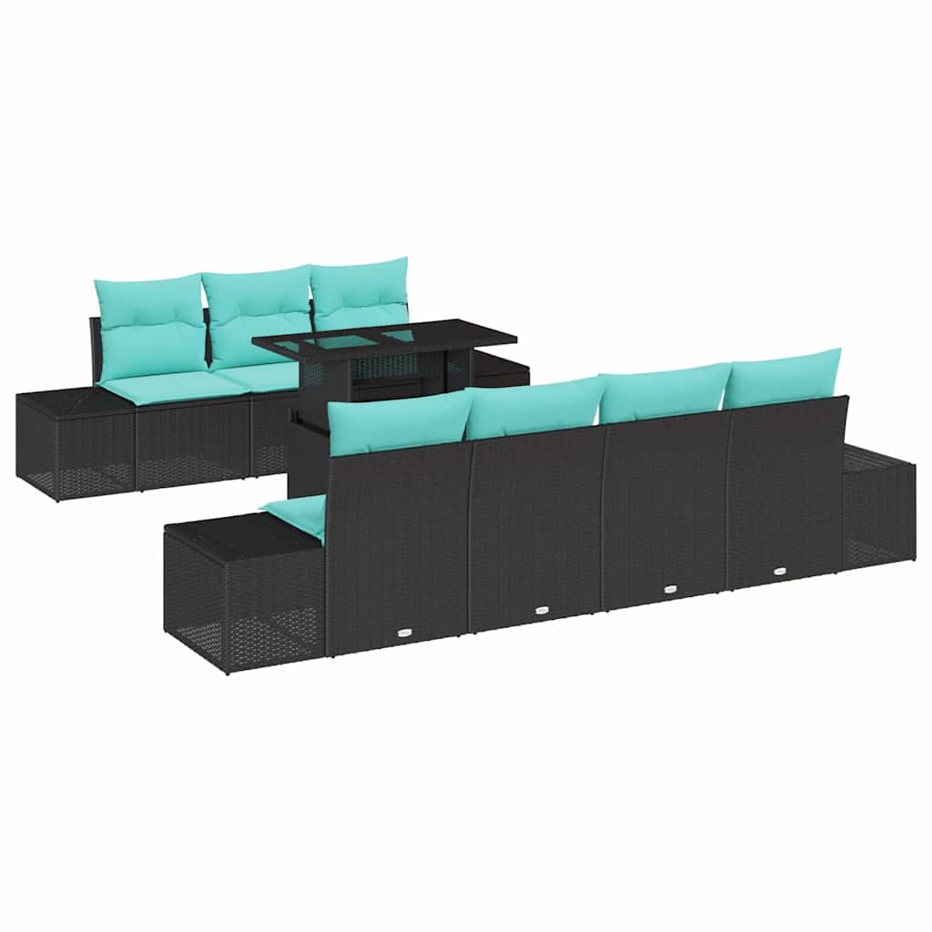 vidaXL Garden Bench Set 8 pcs 7-Seater Brown and Red