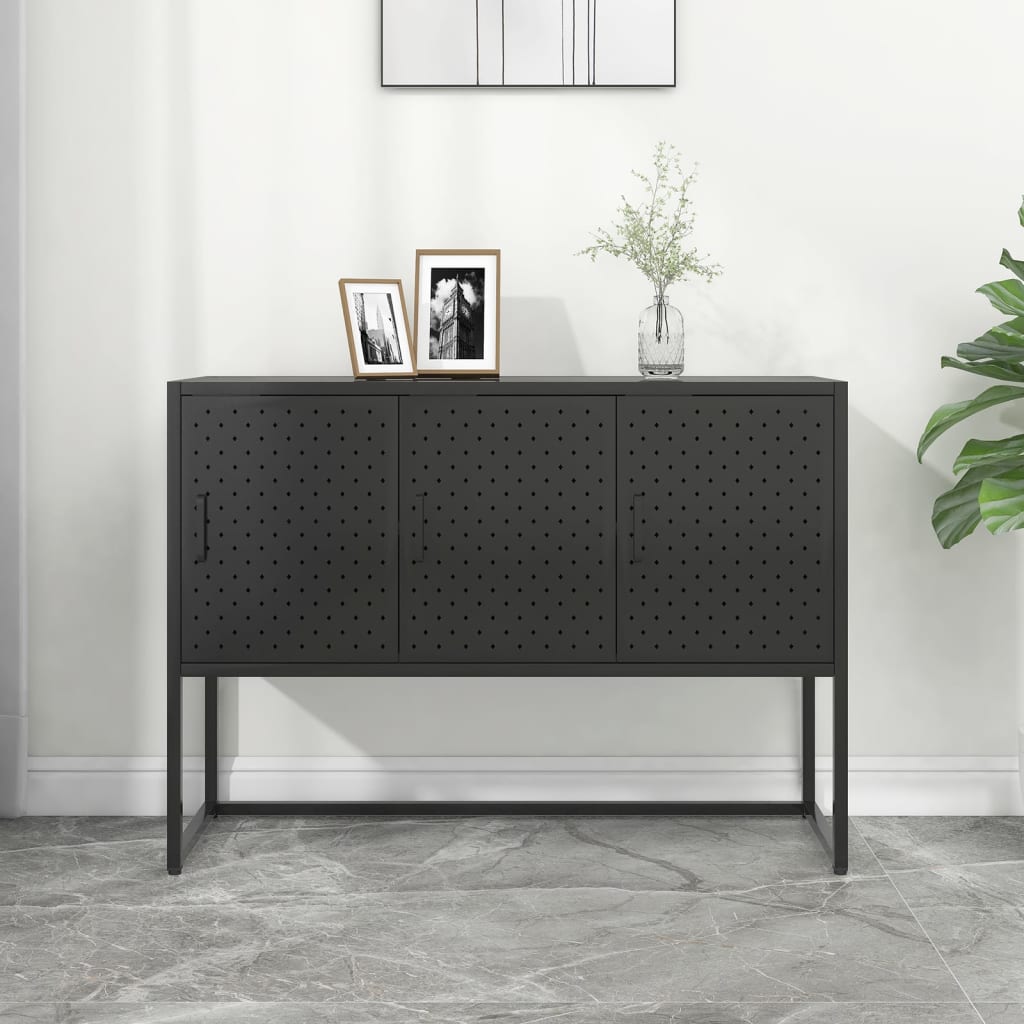 vidaXL Sideboard 105x35x75 cm steel black
