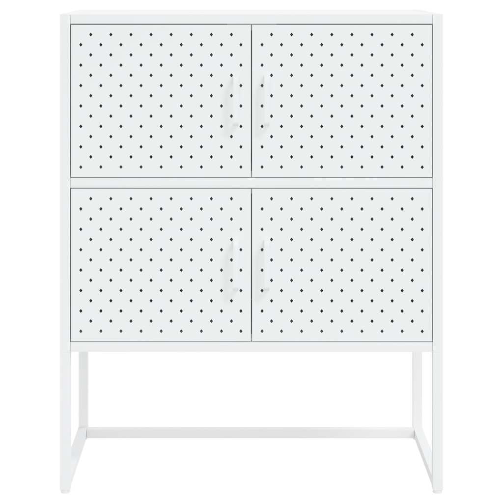 vidaXL Hoge kast 80x35x135 cm staal zwart