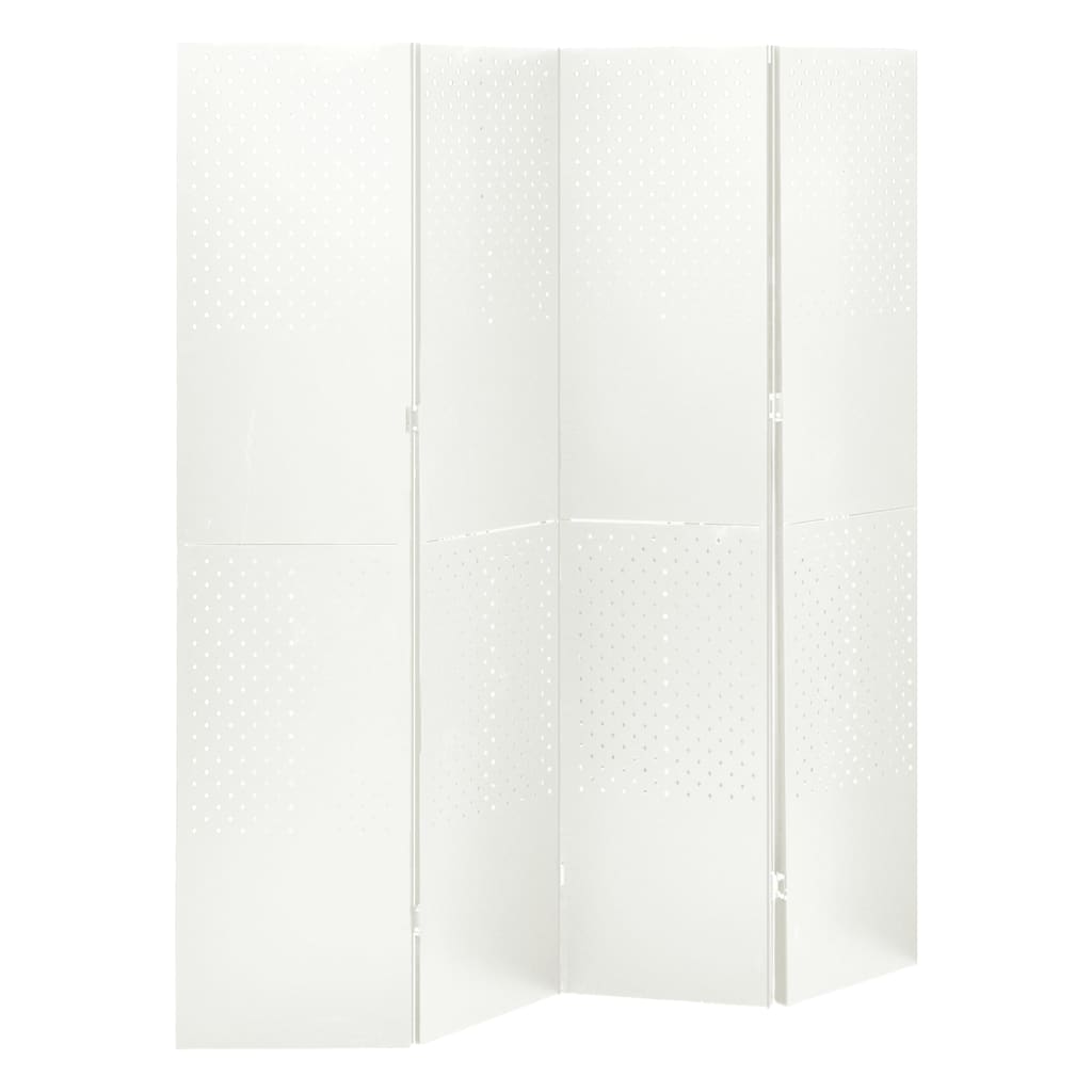 vidaXL Kamerschermen 2 st met 4 panelen 160x180 cm staal zwart