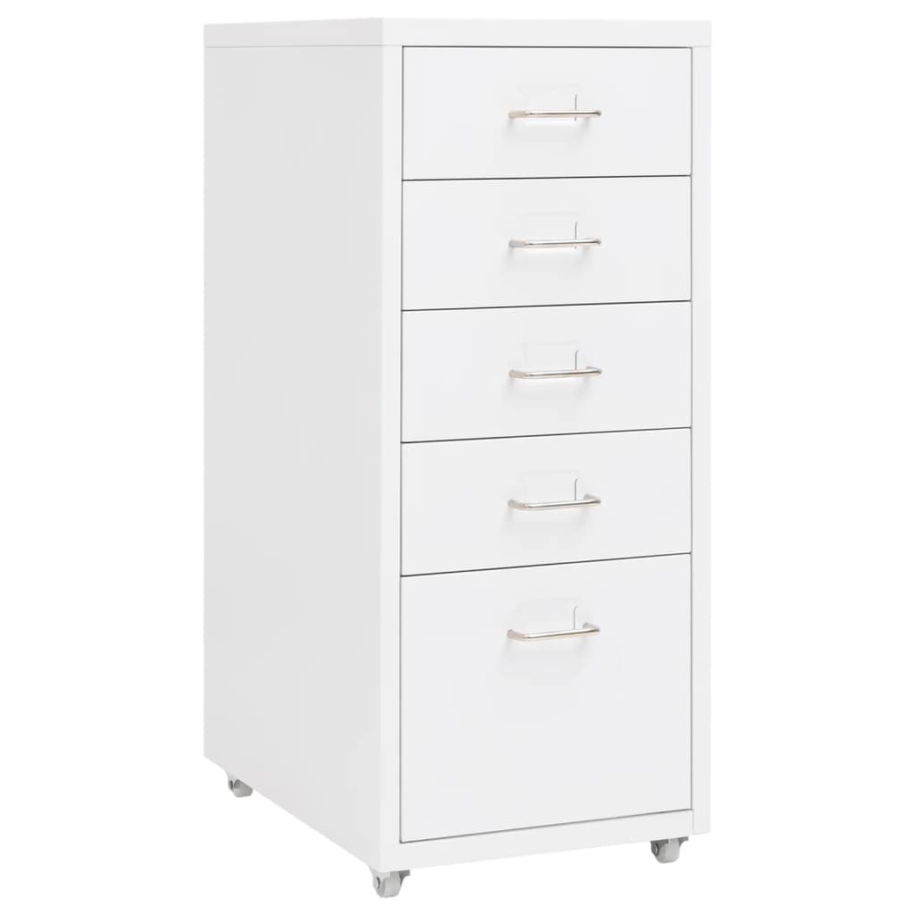 vidaXL Archiefkast met 5 lades 68,5 cm staal grijs
