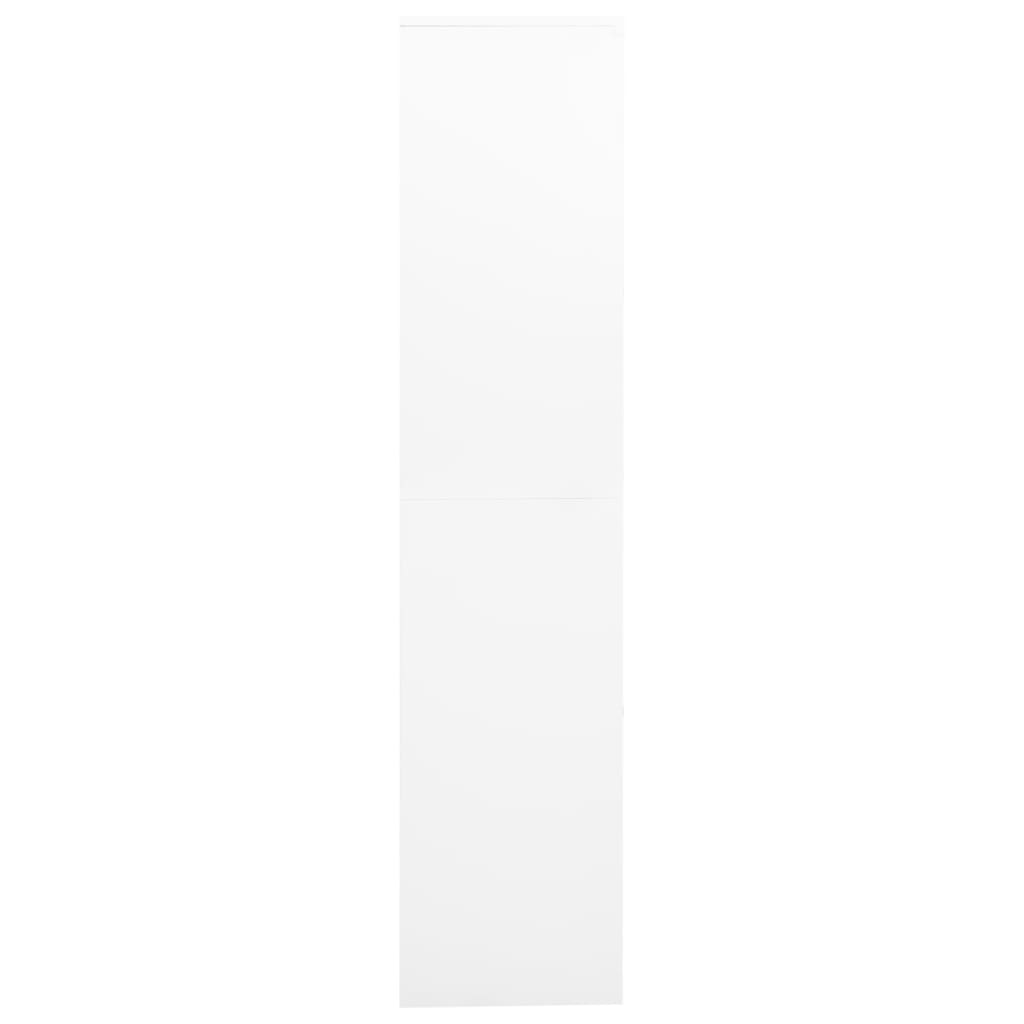 vidaXL Kantoorkast 90x40x180 cm staal en gehard glas wit