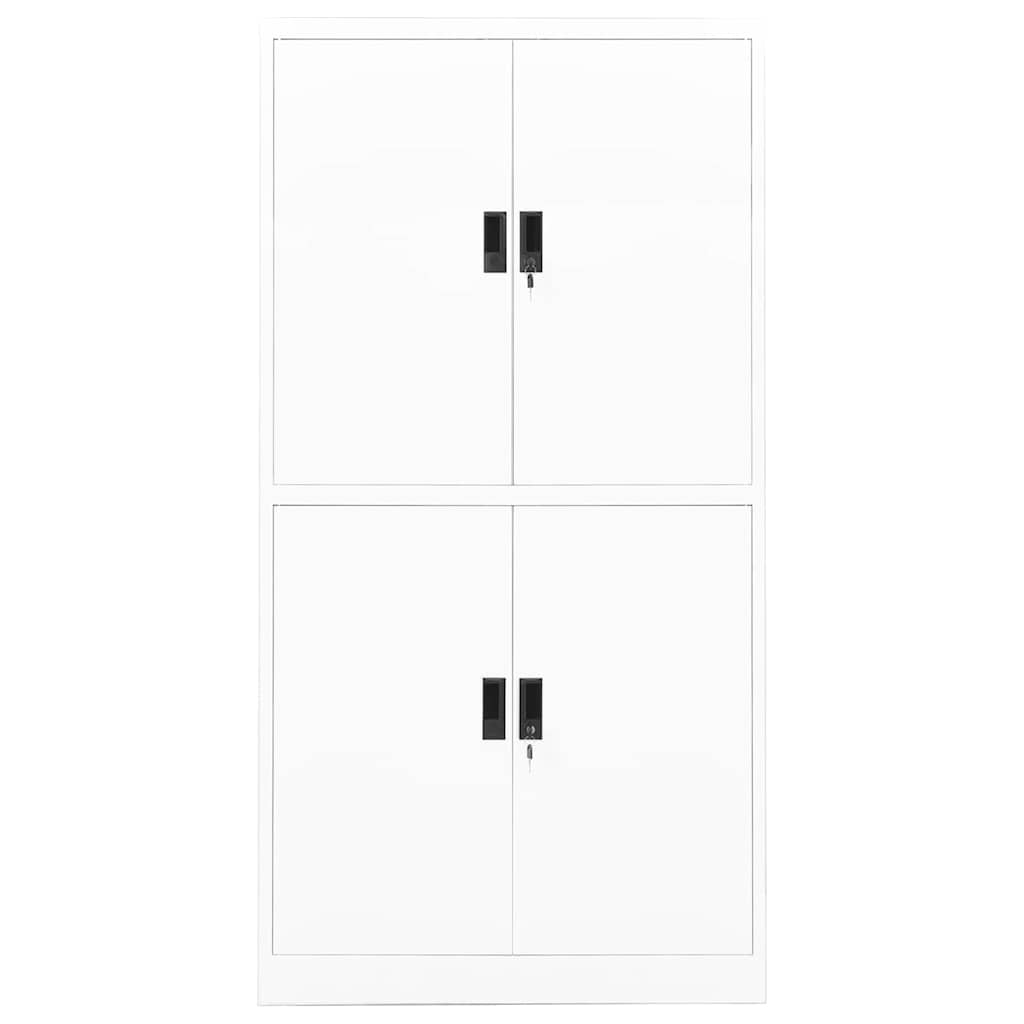 vidaXL Kantoorkast 90x40x180 cm staal wit