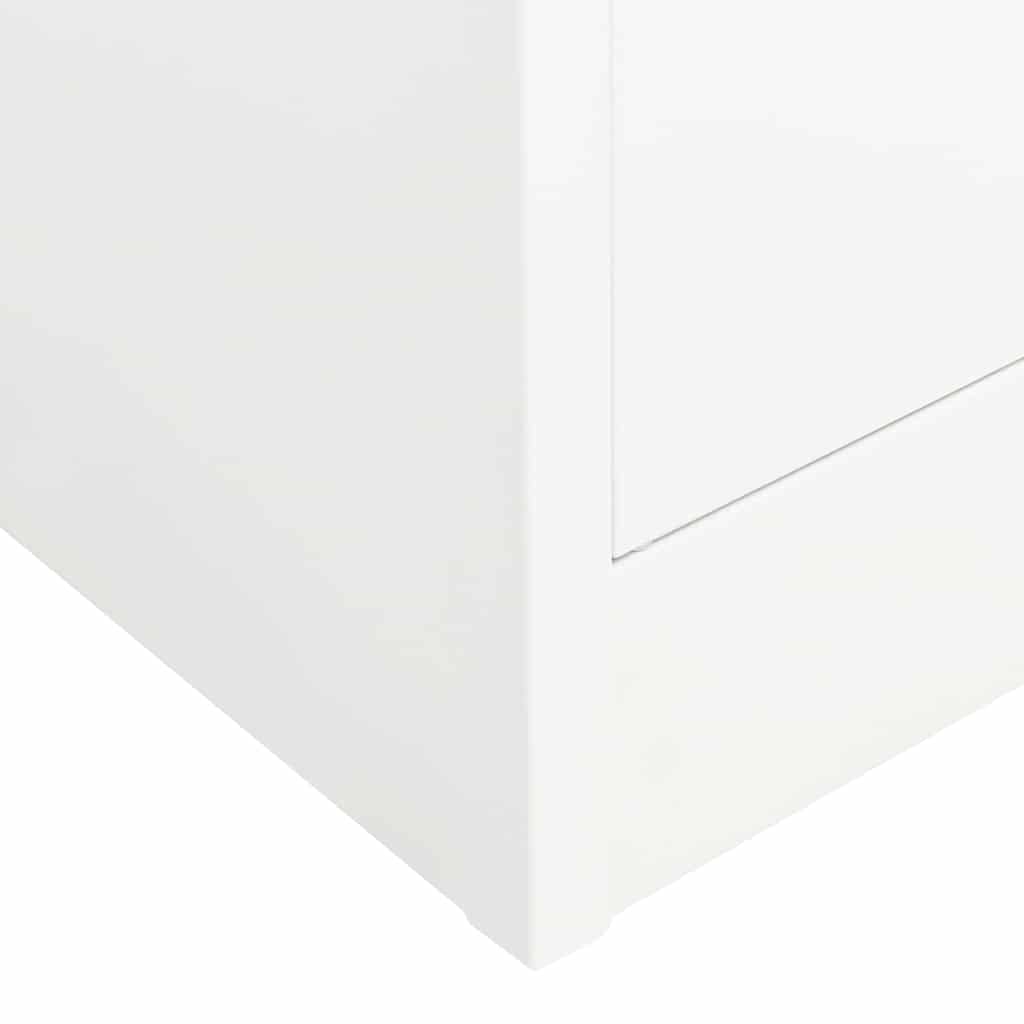 vidaXL Kantoorkast 90x40x180 cm staal wit