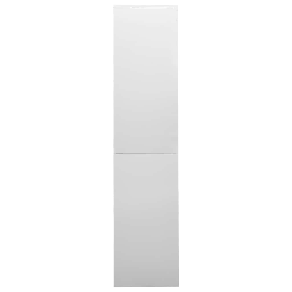 vidaXL Office Cabinet with Sliding Doors 90x40x180 cm Steel White
