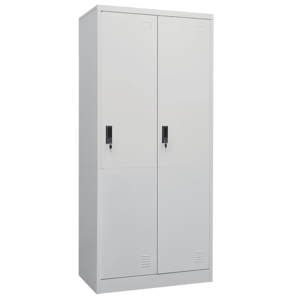 vidaXL Kledingkast 80x50x180 cm staal wit