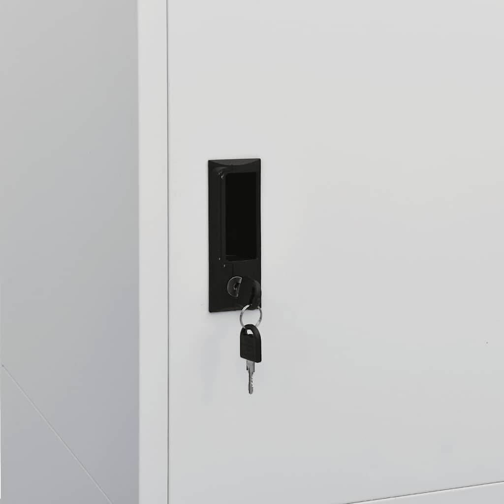 vidaXL Kledingkast 80x50x180 cm staal wit