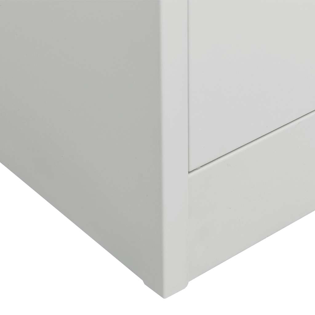 vidaXL Kledingkast 80x50x180 cm staal wit