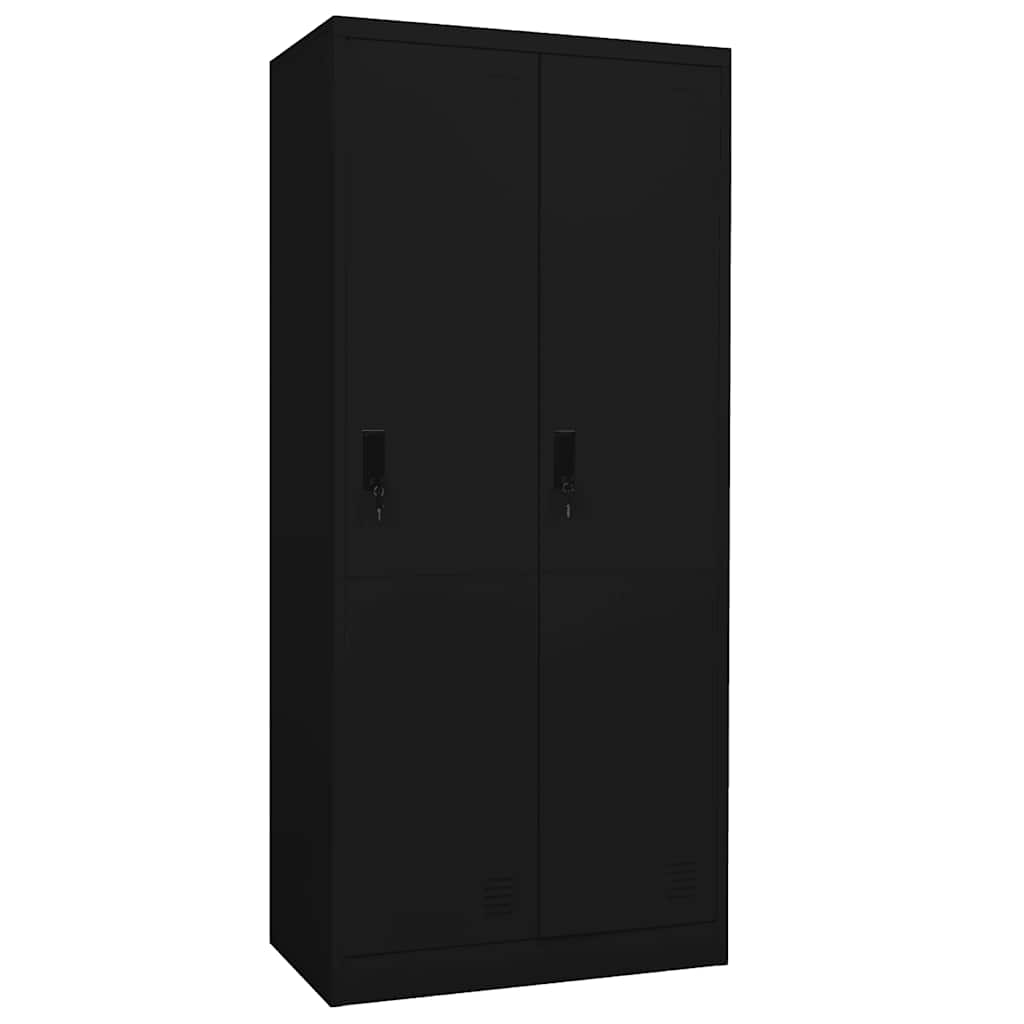 vidaXL Kledingkast 80x50x180 cm staal wit