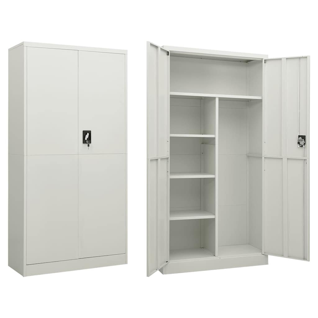 vidaXL Lockerkast 90x40x180 cm staal wit