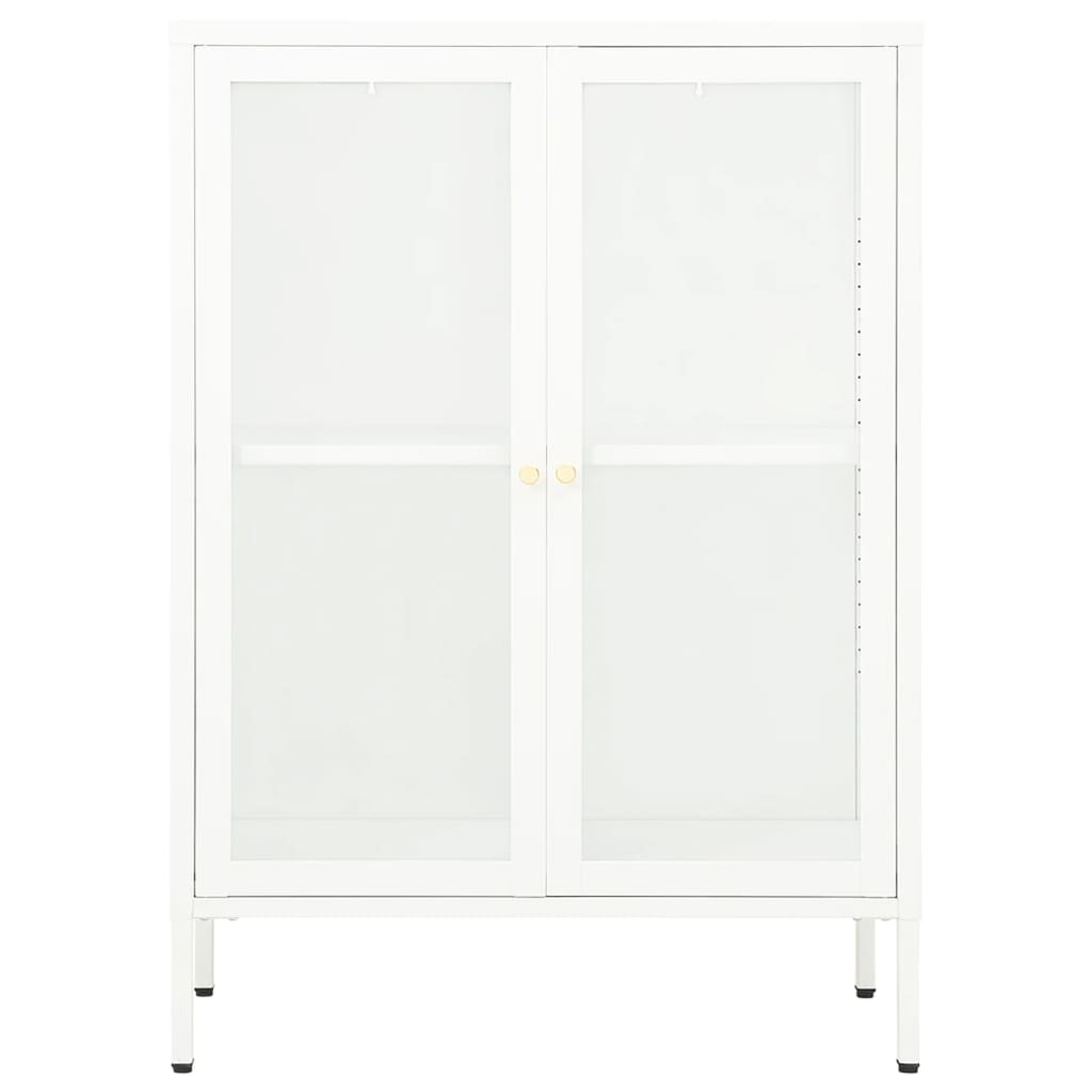 vidaXL Sideboard 75x35x105 cm Steel and Glass Black