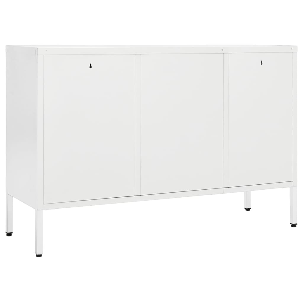 vidaXL Sideboard 105x35x70 cm steel and tempered glass black