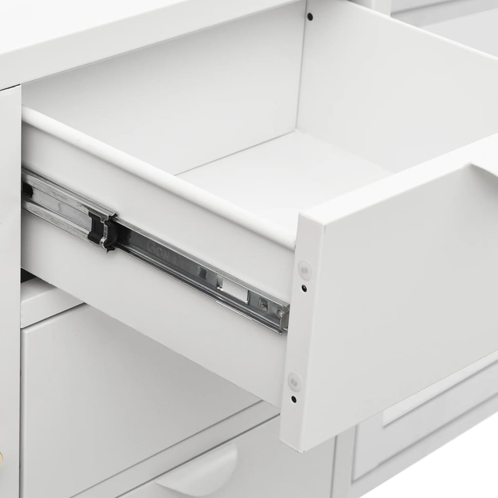 vidaXL Sideboard 105x35x70 cm steel and tempered glass black