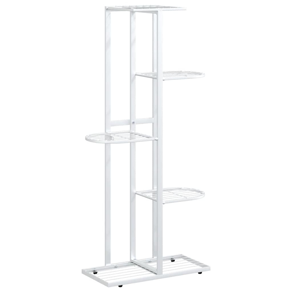 vidaXL Bloemenstandaard met 4 lagen 43x22x76 cm metaal zwart