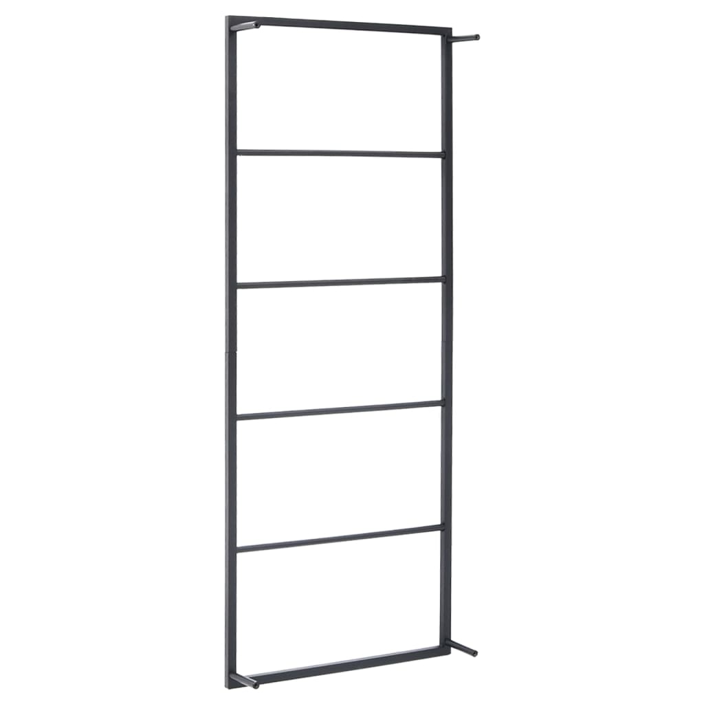 vidaXL Towel Rack 45x10x115 cm Steel Black