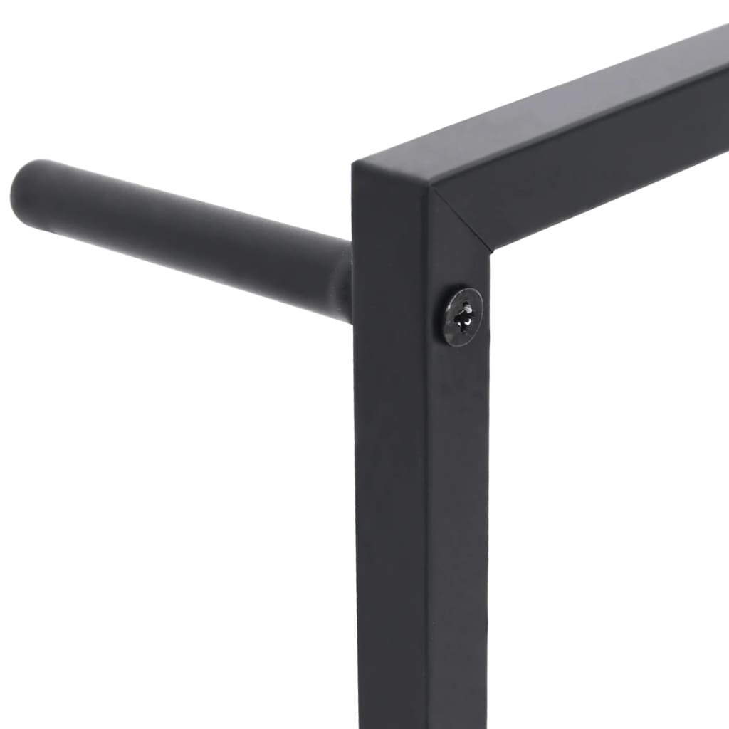vidaXL Towel Rack 45x10x115 cm Steel Black