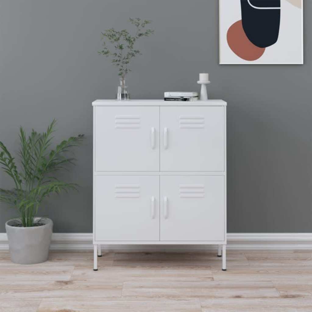 vidaXL Opbergkast 80x35x101,5 cm staal olijfgroen