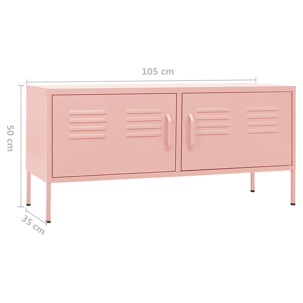 vidaXL TV Cabinet 105x35x50 cm Steel Olive Green