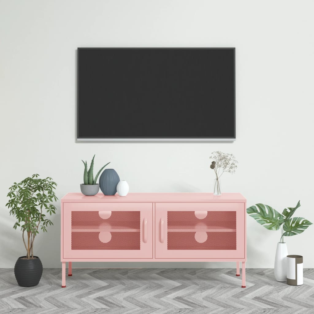 vidaXL Tv-meubel 105x35x50 cm staal olijfgroen