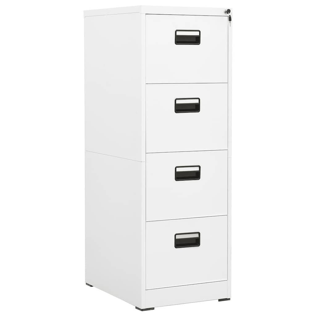 vidaXL Archiefkast 46x62x72,5 cm staal wit