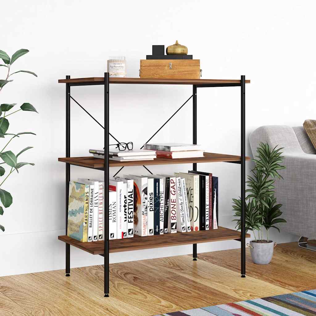 vidaXL Opbergrek 3-laags 80x40x92 cm zwart