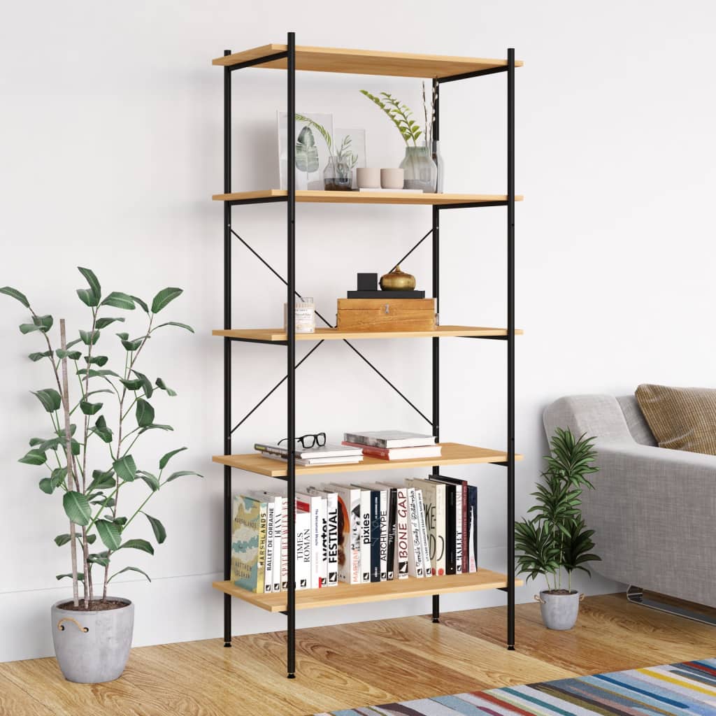 vidaXL Opbergrek 3-laags 80x40x92 cm zwart