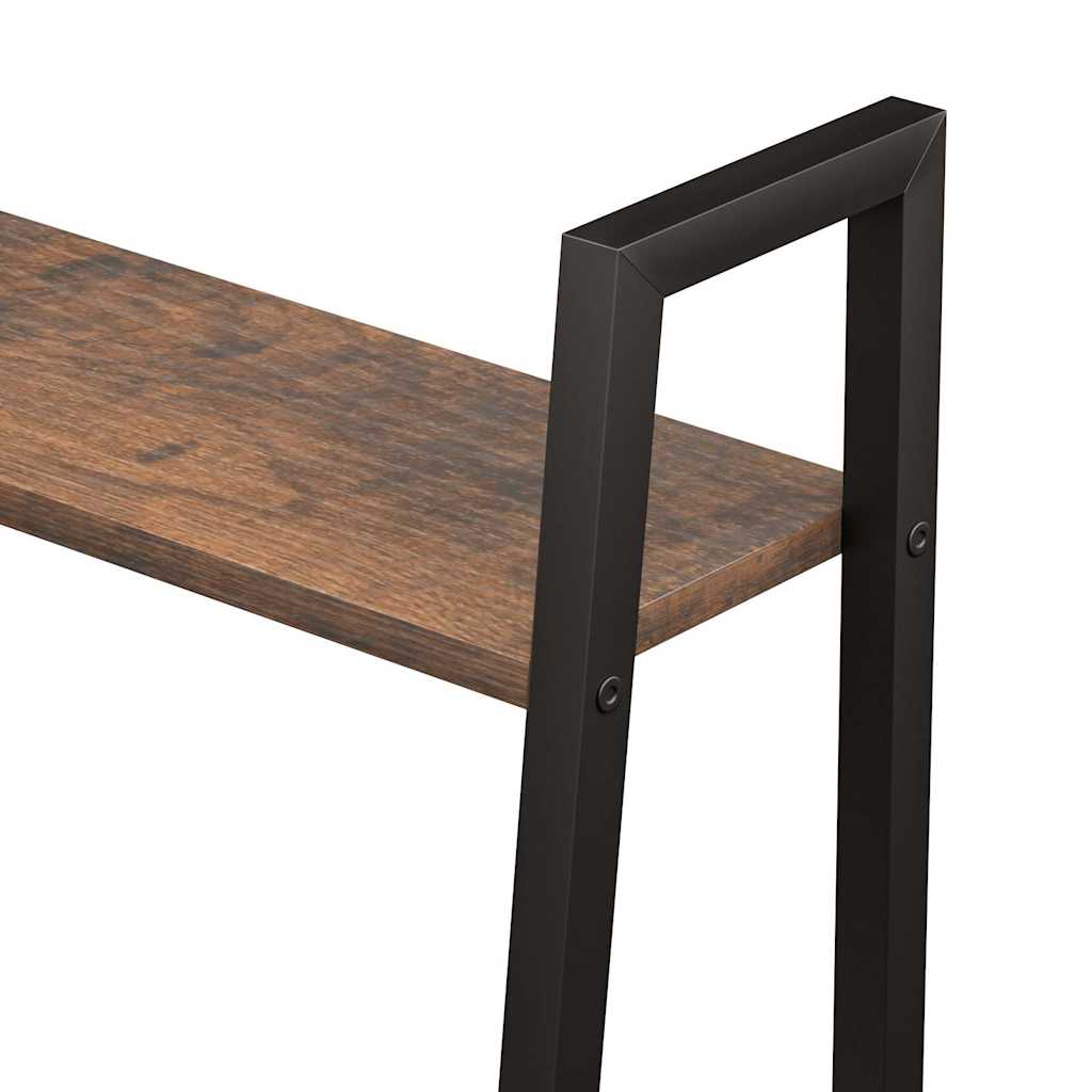 vidaXL Opbergmeubel met 3 lagen 56x35x108 cm lichtbruin en zwart