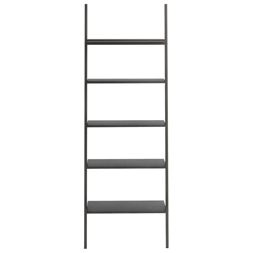 vidaXL Ladderrek met 3 schappen 64x34x116 cm lichtbruin en zwart