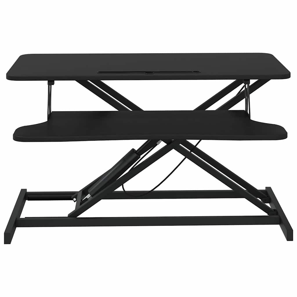 vidaXL Bureau verstelbaar 60x40x(13-41,5) cm staal en bewerkt hout