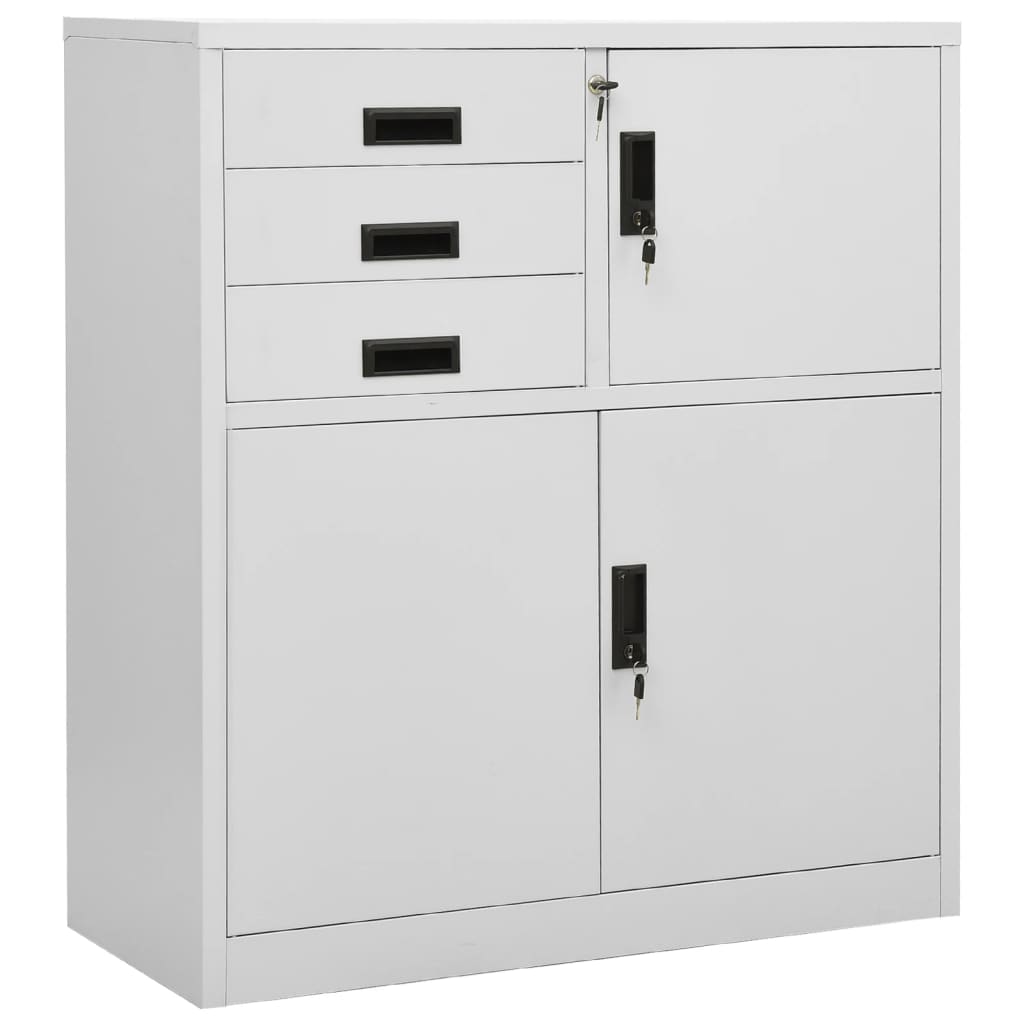 vidaXL Office Cabinet with Planter 90x40x125 cm Steel Anthracite