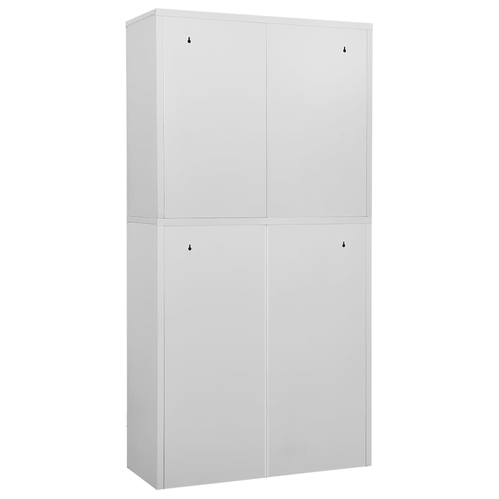 vidaXL Kantoorkast 90x40x180 cm staal wit