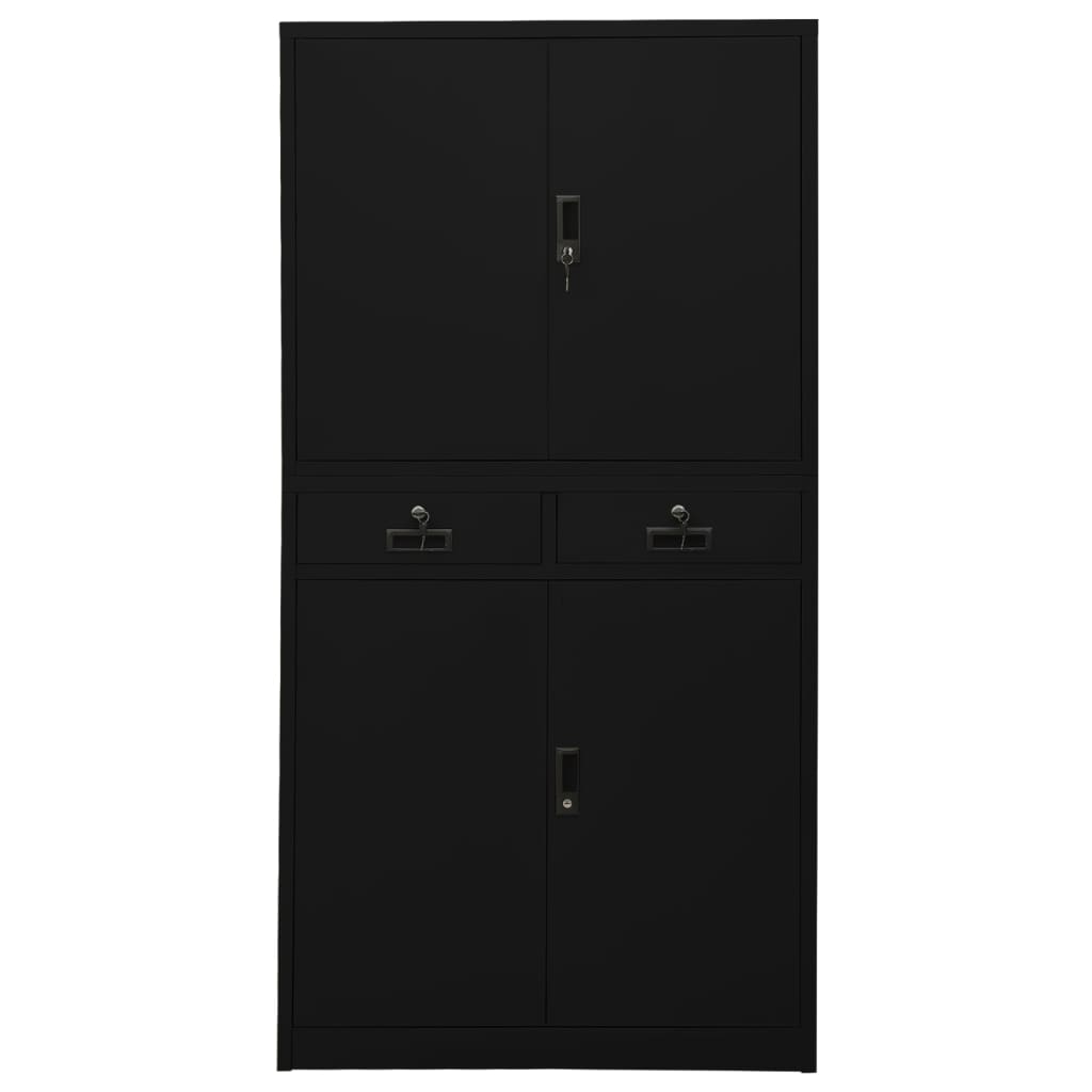 vidaXL Kantoorkast 90x40x180 cm staal wit