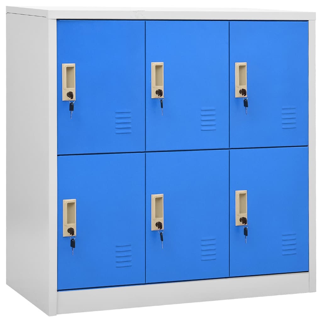 vidaXL Lockerkasten 2 st 90x45x92,5 cm staal lichtgrijs