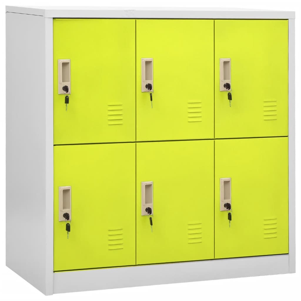 vidaXL Lockerkasten 2 st 90x45x92,5 cm staal lichtgrijs