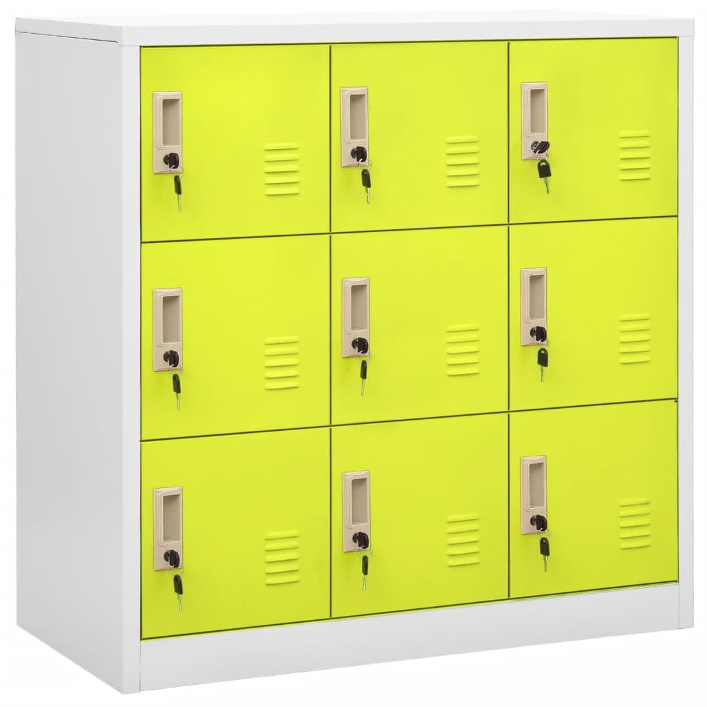 vidaXL Lockerkasten 2 st 90x45x92,5 cm staal lichtgrijs