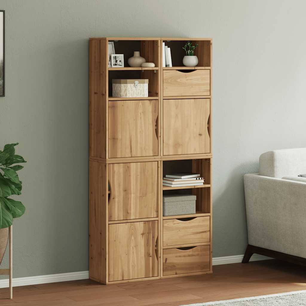 vidaXL Bijzetkasten 4 st ODDA 40x24x79 cm massief grenenhout