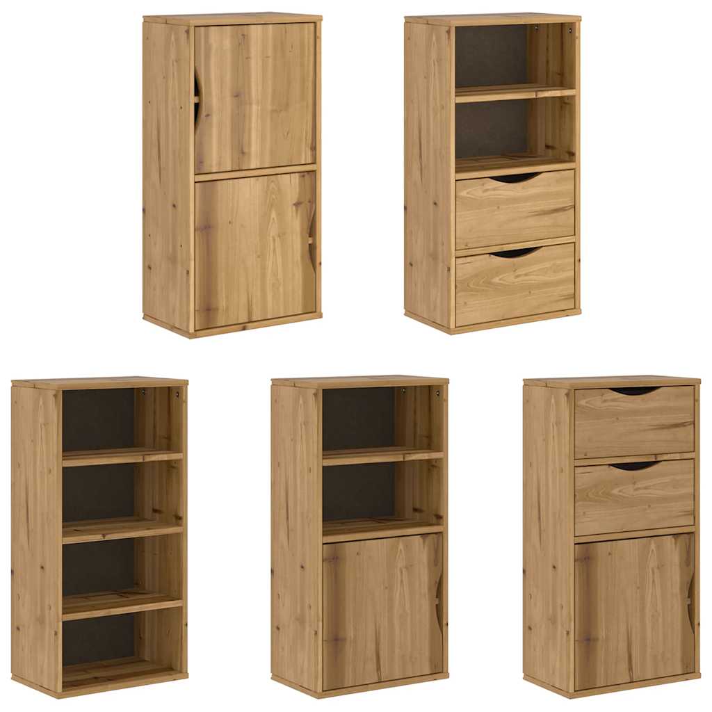 vidaXL Bijzetkasten 4 st ODDA 40x24x79 cm massief grenenhout