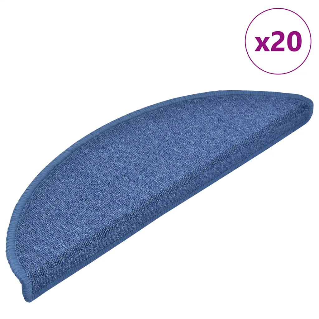 vidaXL Stair Mats 15 pcs 56x17x3 cm Anthracite Half Round