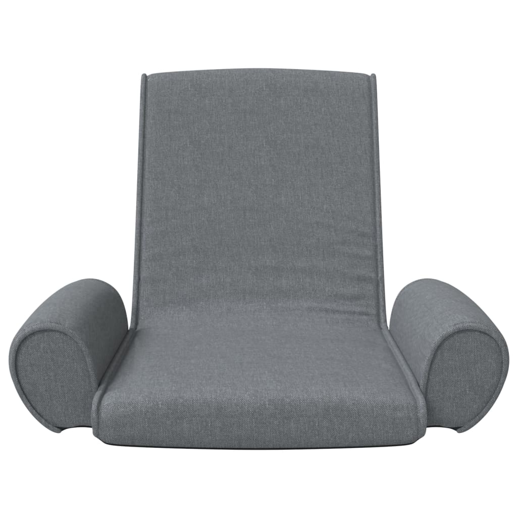 vidaXL Vloerstoel inklapbaar stof lichtgrijs