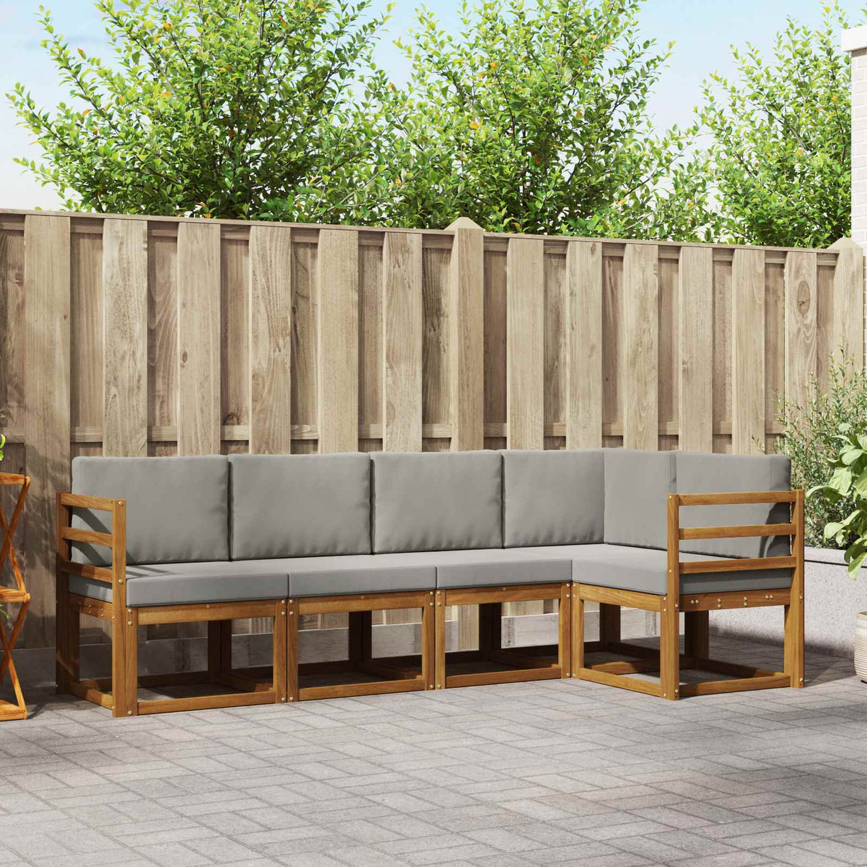 vidaXL Sofa Set 5 Pieces Natural