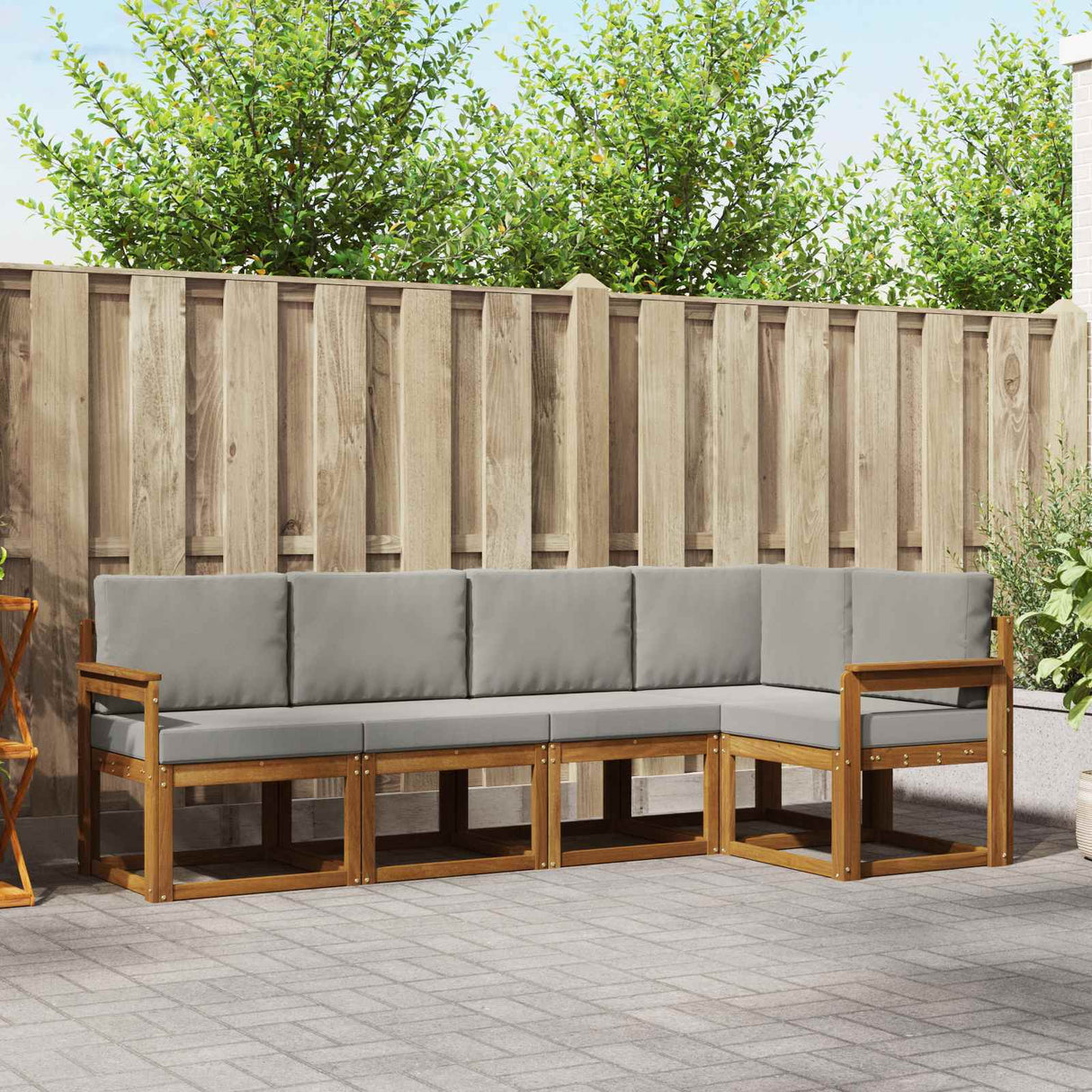vidaXL Sofa Set 5 Pieces Natural