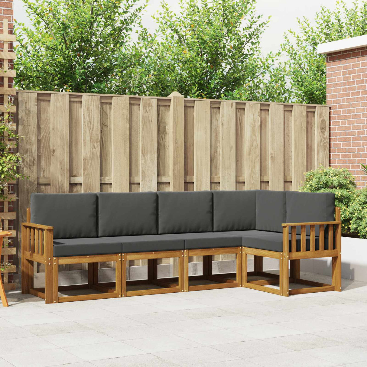 vidaXL Sofa Set 5 Pieces Natural