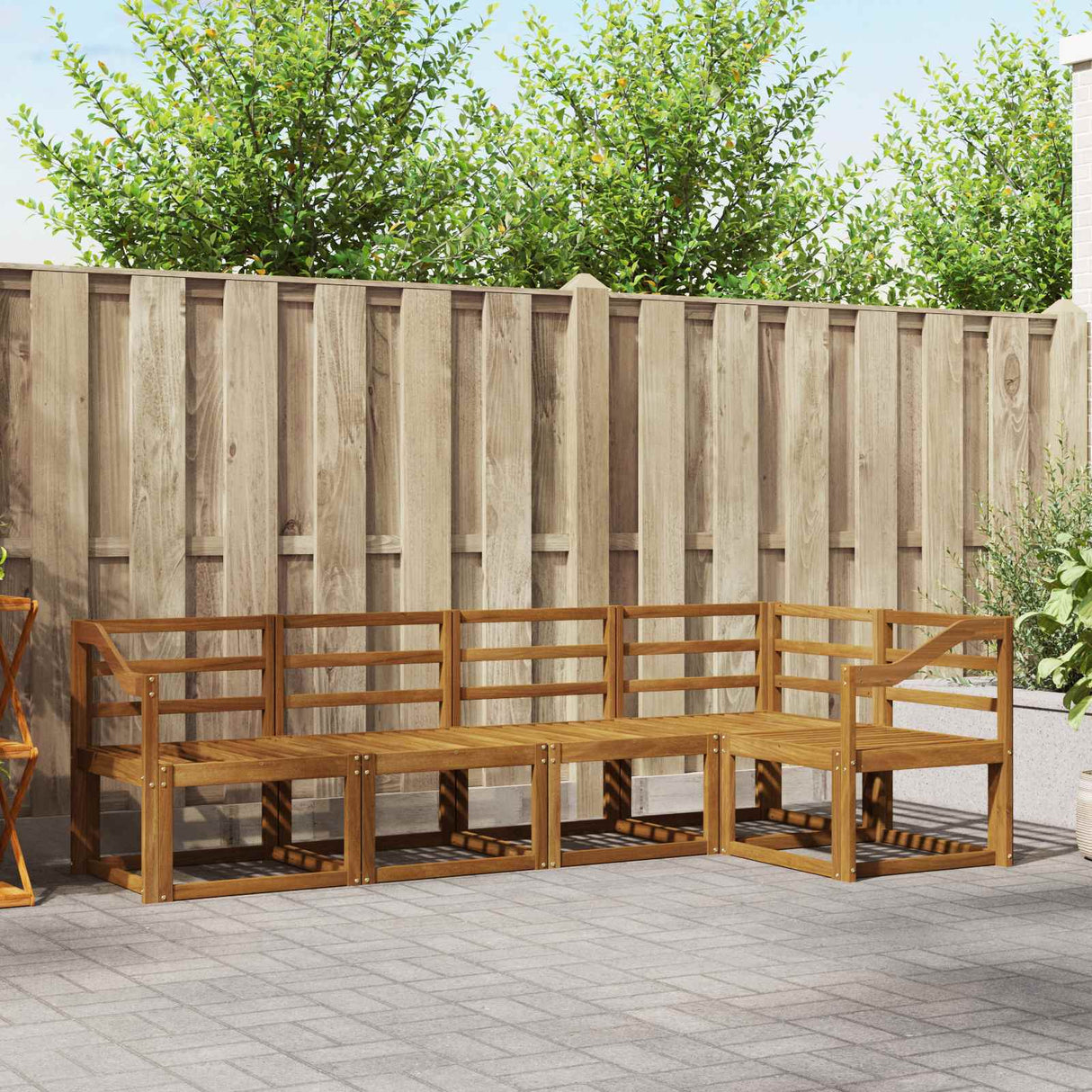 vidaXL Sofa Set 5 Pieces Natural