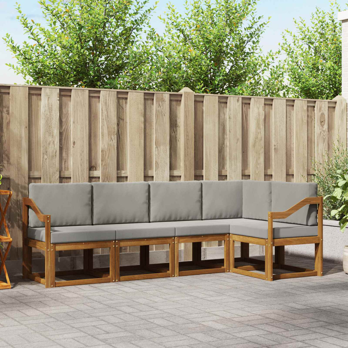 vidaXL Sofa Set 5 Pieces Natural